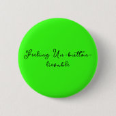 Trendy Neon Green Personalized Circle 缶バッジ (正面)