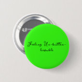 Trendy Neon Green Personalized Circle  缶バッジ (正面&裏面)