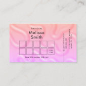 Trendy Neon Pink Girly Beauty Salon Makeup Hair ロイヤリティカード (裏面)