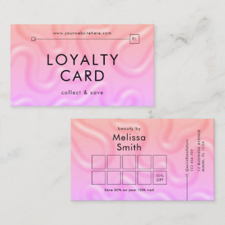 Trendy Neon Pink Girly Beauty Salon Makeup Hair ロイヤリティカード
