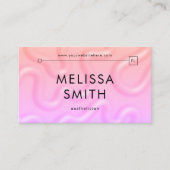 Trendy Neon Pink Lashes Spa Beauty Salon 名刺 (正面)