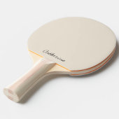 Trendy Oatmeal Beige Custom Ping Pong Paddle 卓球ラケット (正面アングル)