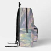 Trendy Opal Iridescent Holographic School Backpack プリントバックパック (左)