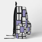 Trendy Pale Purple Geometric Backpack プリントバックパック (左)