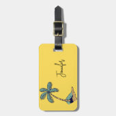 Trendy Palm Tree Vacation ラゲッジタグ (正面縦)