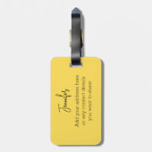 Trendy Palm Tree Vacation ラゲッジタグ (裏面縦)