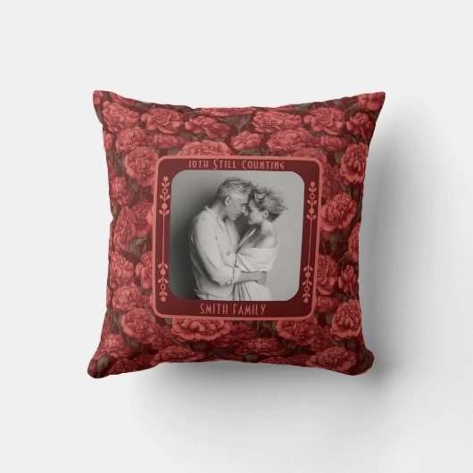 Trendy Parents 15Th Anniversary Throw Pillow クッション (裏面)