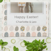 Trendy Pastel Easter Photo Kitchen Towel | Persona キッチンタオル (折り畳み)