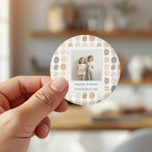 Trendy Pastel Easter Photo Magnet | Personalized マグネット