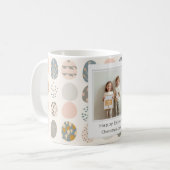 Trendy Pastel Easter Photo Mug | Personalized コーヒーマグカップ (正面左)