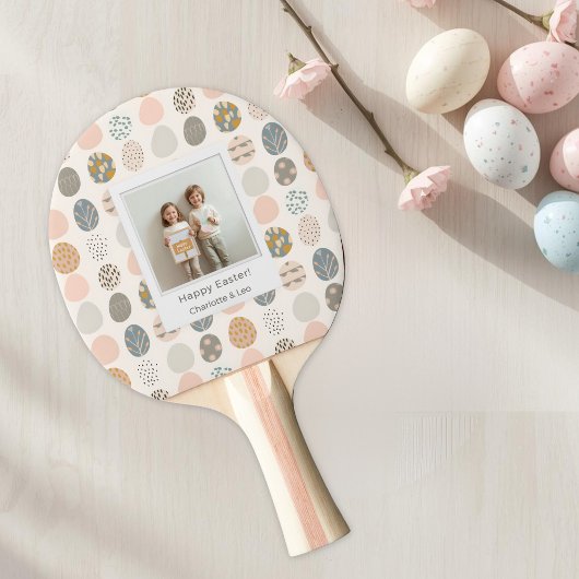 Trendy Pastel Easter Photo Paddle | Personalized 卓球ラケット