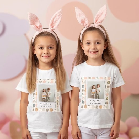 Trendy Pastel Easter Photo  | Personalized トドラーTシャツ