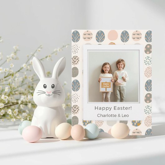 Trendy Pastel Easter Photo Postcard | Personalized シーズンポストカード