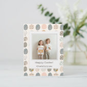 Trendy Pastel Easter Photo Postcard | Personalized シーズンポストカード (スタンド正面)