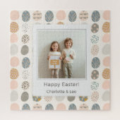 Trendy Pastel Easter Photo Puzzle | Personalized ジグソーパズル (縦)