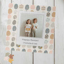 Trendy Pastel Easter Photo Puzzle | Personalized ジグソーパズル