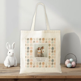 Trendy Pastel Easter Photo Tote Bag | Personalized トートバッグ