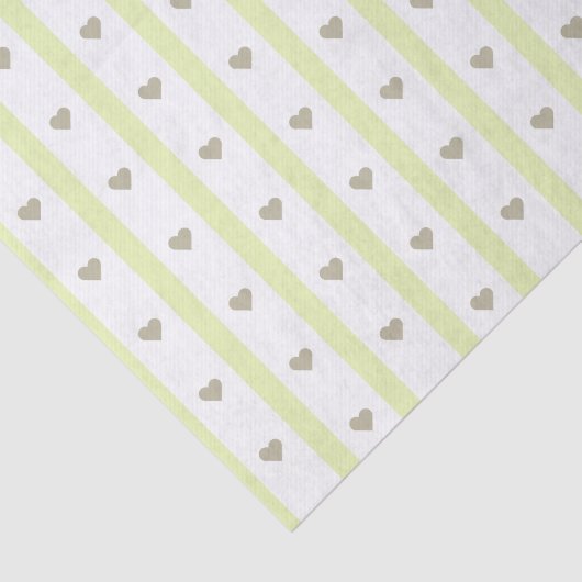 Trendy pastel heart pattern Green gift wrapping  薄葉紙 (詳細)