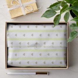 Trendy pastel heart pattern Green gift wrapping  薄葉紙