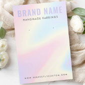 Trendy pastel rainbow modern earring display card