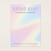 Trendy pastel rainbow modern earring display card (正面)