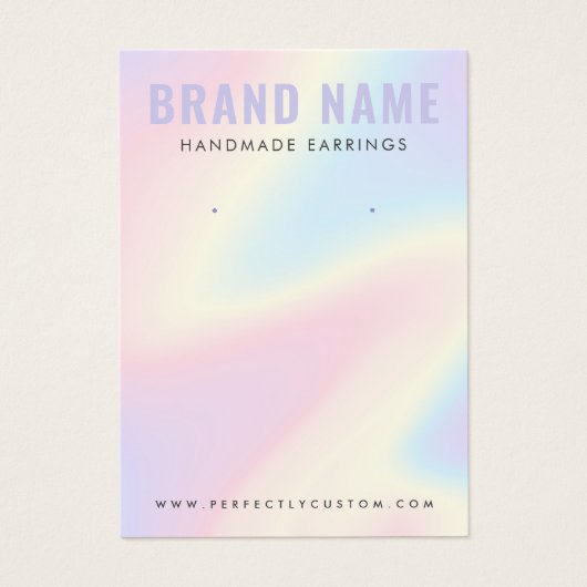 Trendy pastel rainbow modern earring display card (正面)
