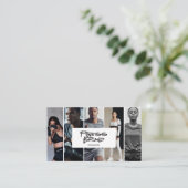 Trendy Personal Trainer Fitness Photo Collage 名刺 (スタンド正面)