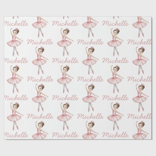 Trendy Personalized ballet Ballerina dancer     ラッピングペーパー (フラット)