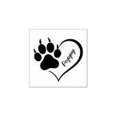 Trendy Personalized Cat Pet Paw Heart Print        ラバースタンプ (インプリント)