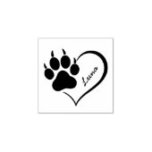 Trendy Personalized Dog Pet Paw Heart Print        ラバースタンプ (インプリント)