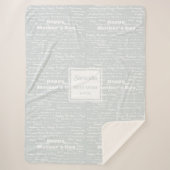 Trendy Personalized Gift for Her Hand Drawn Texts シェルパブランケット (正面)