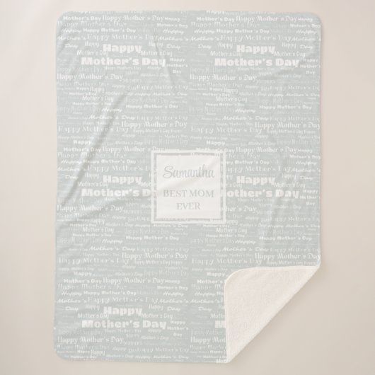 Trendy Personalized Gift for Her Hand Drawn Texts シェルパブランケット (正面)