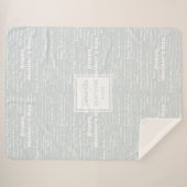 Trendy Personalized Gift for Her Hand Drawn Texts シェルパブランケット (正面(横))