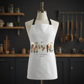 Trendy Personalized Photo MOM Heart Apron エプロン