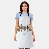 Trendy Personalized Photo MOM Heart Apron エプロン (着用した状態)