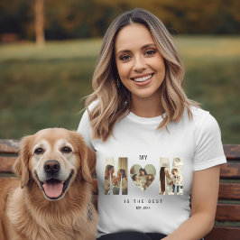Trendy Personalized Photo MOM Heart T-Shirt Tシャツ