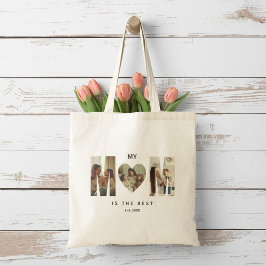 Trendy Personalized Photo MOM Heart Tote Bag トートバッグ