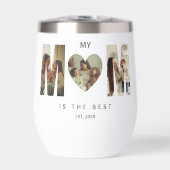 Trendy Personalized Photo MOM Heart Tumbler (正面)