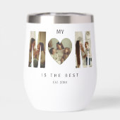 Trendy Personalized Photo MOM Heart Tumbler (背面)