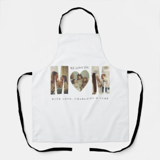 Trendy Personalized Photo WE LOVE YOU Mom Apron エプロン