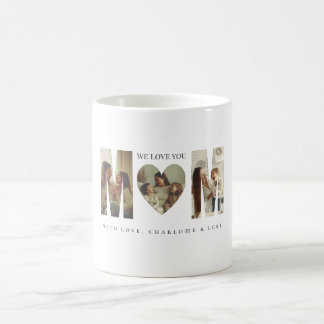 Trendy Personalized Photo WE LOVE YOU Mom Mug コーヒーマグカップ