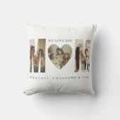 Trendy Personalized Photo WE LOVE YOU Mom Pillow クッション (正面)