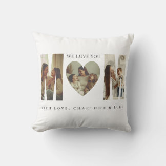 Trendy Personalized Photo WE LOVE YOU Mom Pillow クッション