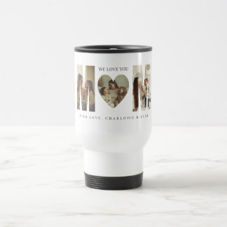Trendy Personalized Photo WE LOVE YOU Mom Travel トラベルマグ