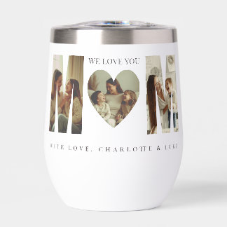 Trendy Personalized Photo WE LOVE YOU Mom Tumbler
