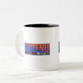 Trendy Pi Menu Coffee Mug – Funny Math Humor Gift  ツートーンマグカップ (正面左)