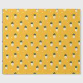 Trendy Pineapple Pattern Wrapping Paper Roll ラッピングペーパー (フラット)