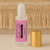 Trendy Pink 10ml Perfume Oil Roll On Bottle Labels シール