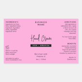 Trendy Pink 4 OZ Skincare Bottle Wraparound Label 長方形シール (正面)