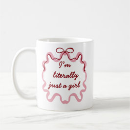Trendy Pink Coquette Bow Ribbon Mug コーヒーマグカップ